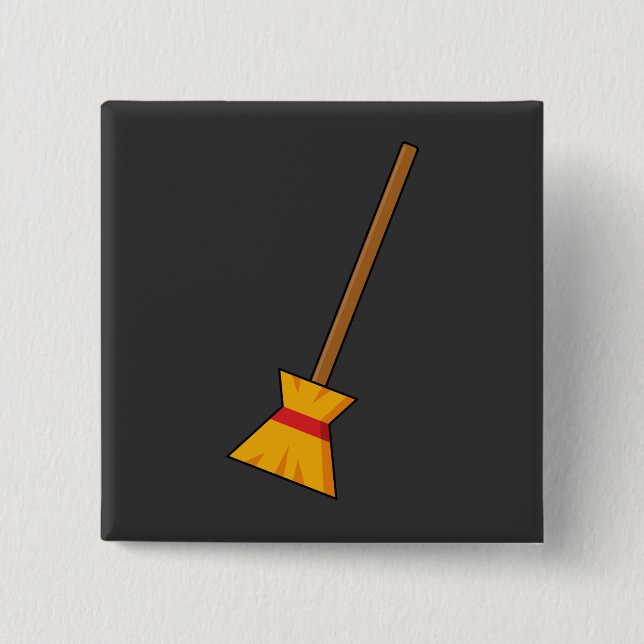 Witch Broom Button (Front)