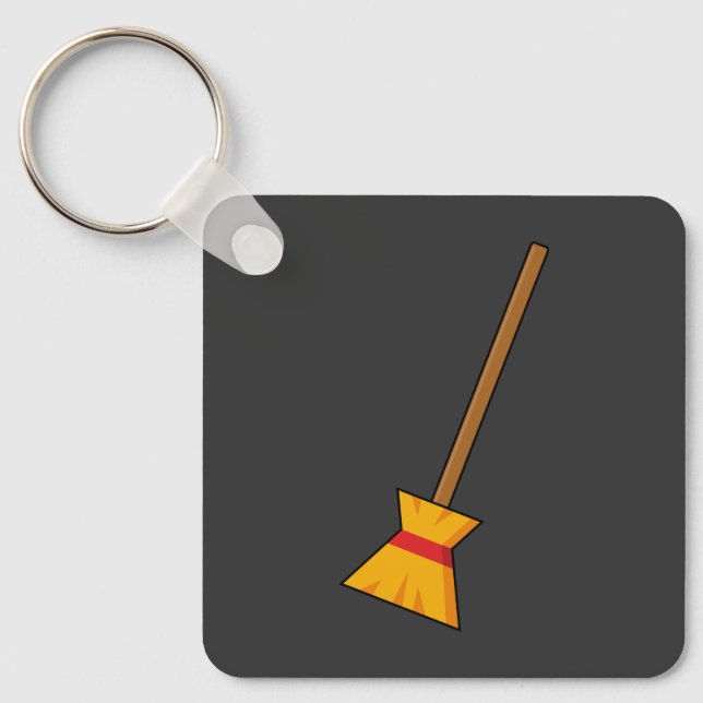 Witch Broom Keychain (Front)