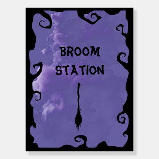 Witch Broom Station Purple Foam Board
