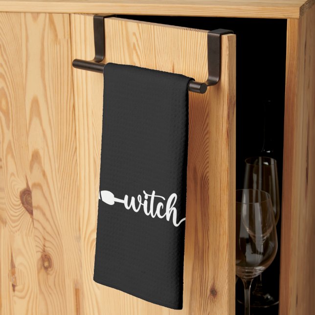 Witch Broomstick Kitchen Towel (Thirds Fold)