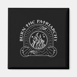 Witch Burn The Patriarchy Halloween Women's Rights Magnet