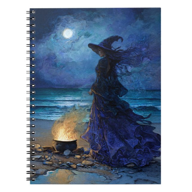 Witch by the Moonlit Sea Notebook (Front)