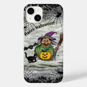Witch , Cat , Bat and Pumpkin , Happy Halloween ! Case-Mate iPhone 14 Case