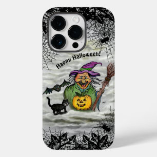 Witch , Cat , Bat and Pumpkin , Happy Halloween ! Case-Mate iPhone 14 Pro Case