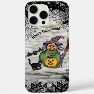 Witch , Cat , Bat and Pumpkin , Happy Halloween ! iPhone 16 Pro Max Case