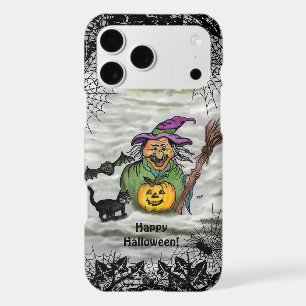 Witch , Cat , Bat and Pumpkin , Happy Halloween ! iPhone 17 Pro Max Case