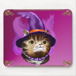 Witch Cat Face mousepad