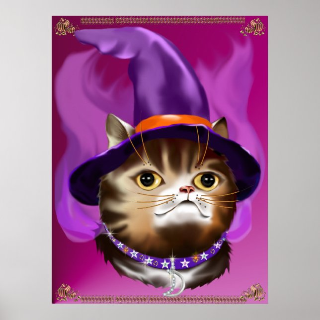 Witch Cat Face poster (Front)