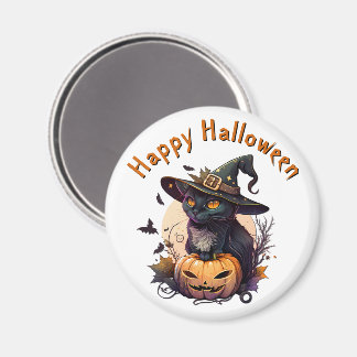 Witch Cat for Happy Halloween  Magnet