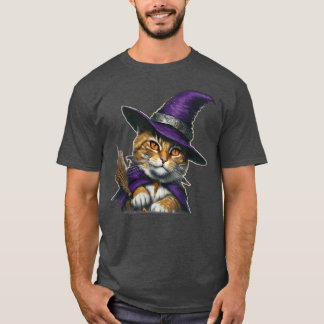 Witch Cat Halloween vintage T-Shirt