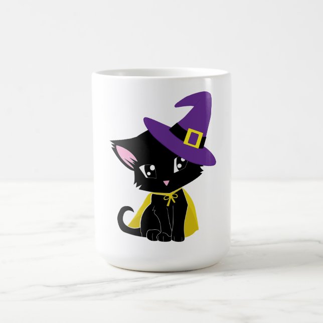Witch Cat Magic Design Coffee Mug (Center)