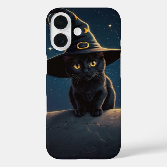 Witch Cat on the Moon Case-Mate iPhone Case (Back)