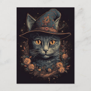 Witch Cat  Postcard