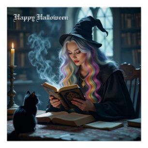 Witch Cat Poster