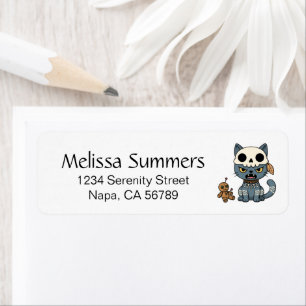 Witch Cat Voodoo Doll Return Address Label