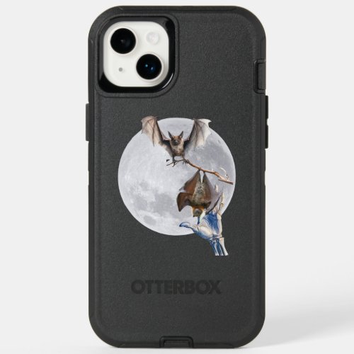 Witch catches bats under the halloween moon OtterBox iPhone 14 plus case