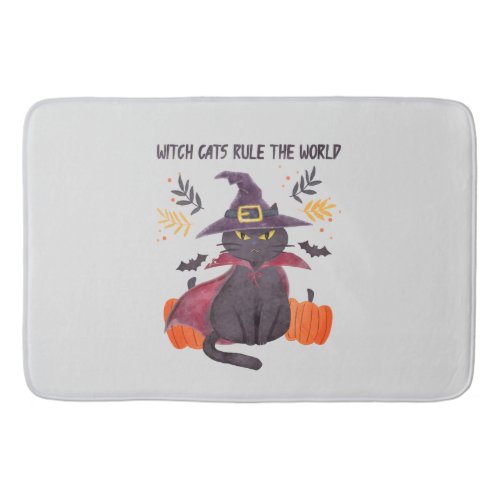Witch Cats Rule The World Bath Mat