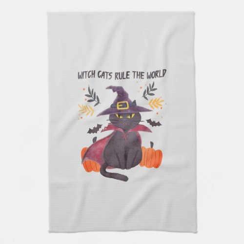 Witch Cats Rule The World Kitchen Towel