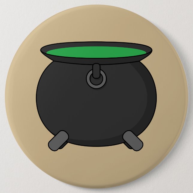 Witch Cauldron Button (Front)