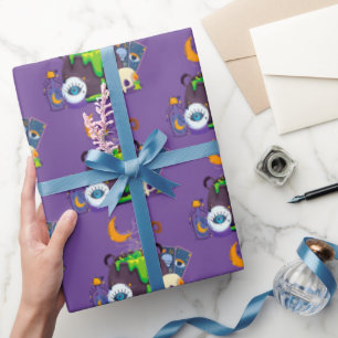 Witch Cauldron Cooking Potion Under The Moonlight Wrapping Paper