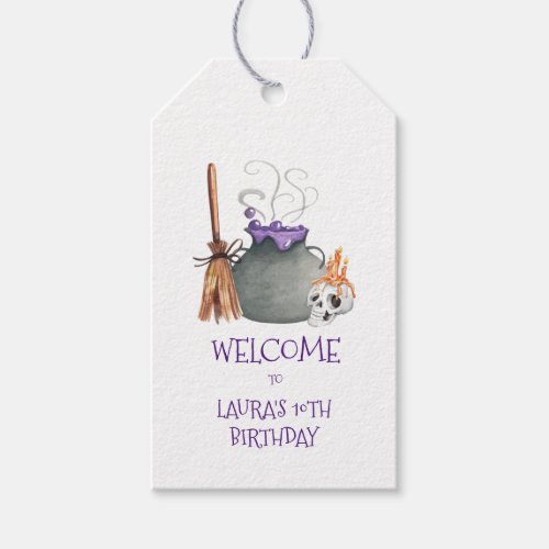 Witch Cauldron Halloween Gift Tags