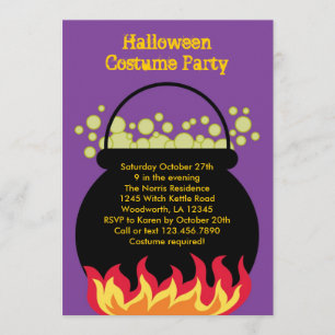 Witch Cauldron Halloween Party Invitation
