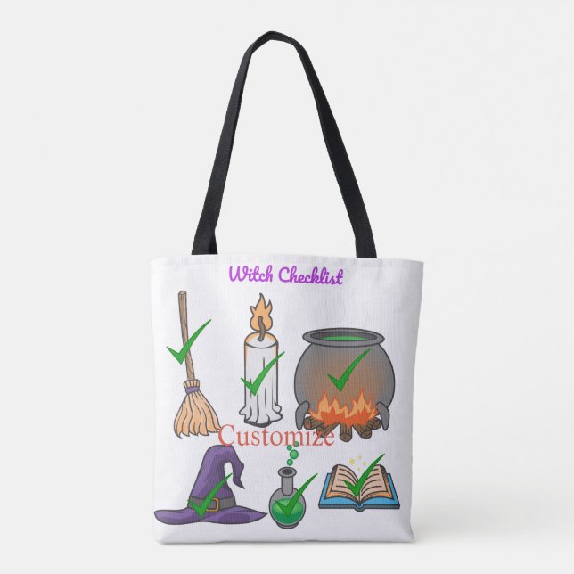 Witch Checklist Thunder_Cove Tote Bag (Back)