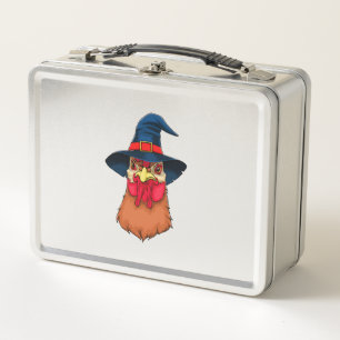 Witch Chicken Funny Halloween Horror Scary Metal Lunch Box