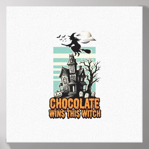 Witch Chocolate Shirt Sweet Halloween Treat Design Canvas Photo Tile
