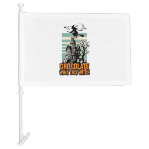 Witch Chocolate Shirt Sweet Halloween Treat Design Car Flag