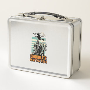 Witch Chocolate Shirt Sweet Halloween Treat Design Metal Lunch Box