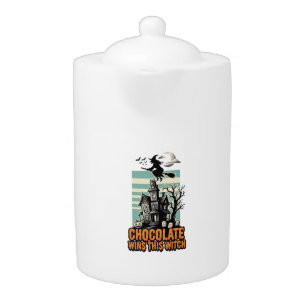 Witch Chocolate Shirt Sweet Halloween Treat Design Teapot