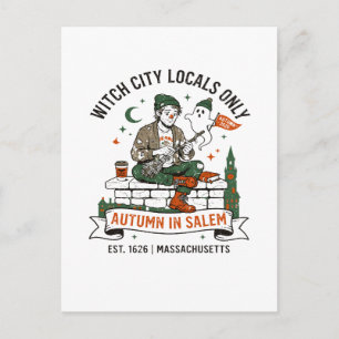 Witch City Locals Only Salem Massachusetts Postcard