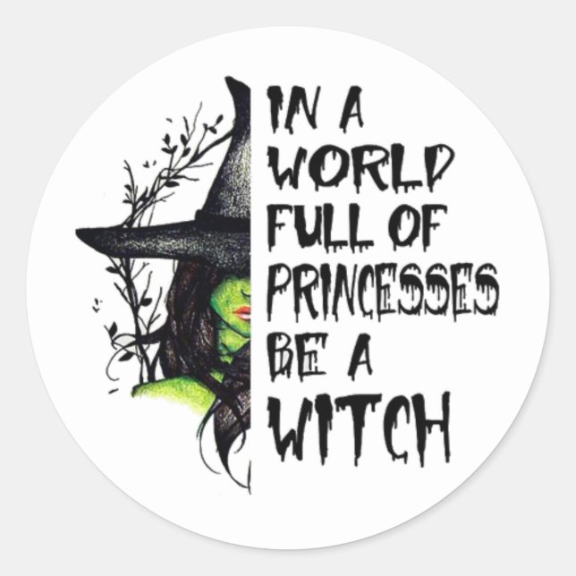 Witch Classic Round Sticker (Front)