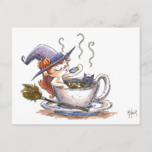 Witch Coffee Break 2 Postcard
