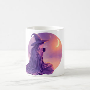 Witch Coffee Mug Moonlight Halloween Cup