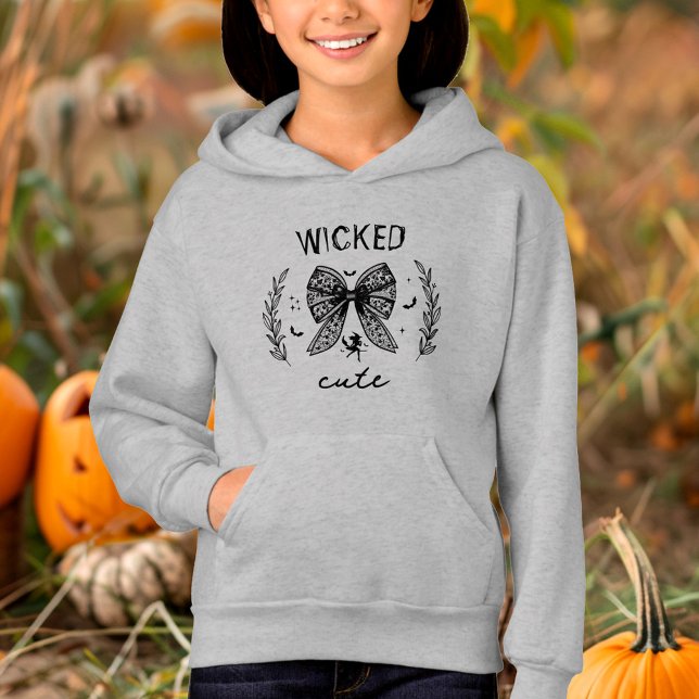 Witch Coquette Black Lace Bow Halloween Name Girl Hoodie (Witch Coquette Black Lace Bow Halloween Name Girl Hoodie)