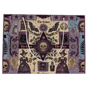 Witch Coven Witchcraft Unique Dark Academia  Large Gift Bag