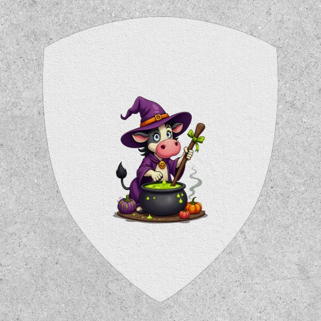 Witch Cow Cauldron Brew Patch (Front)