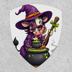 Witch Cow Cauldron Brew Patch