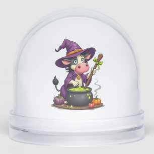 Witch Cow Cauldron Brew Snow Globe