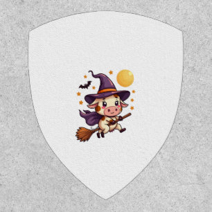Witch Cow on a Broomstick Patch