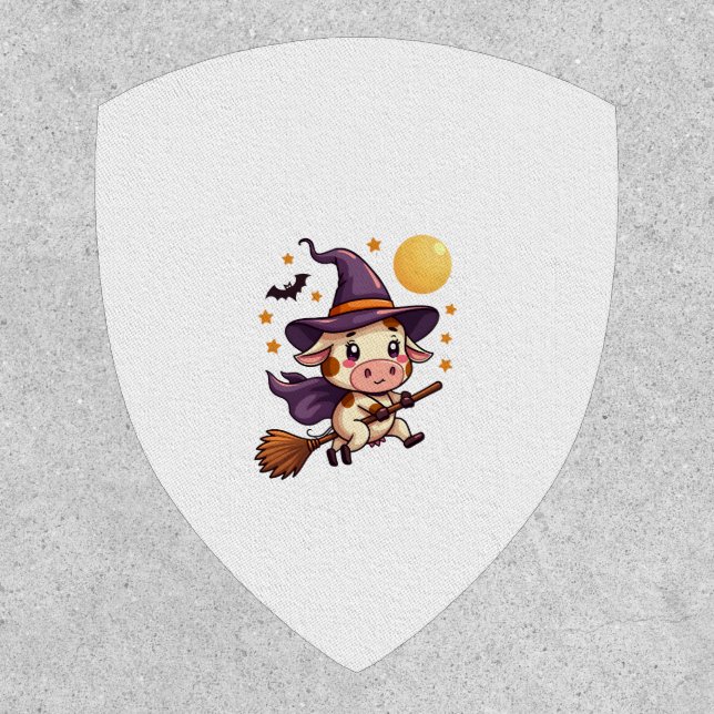 Witch Cow on a Broomstick Patch (Front)