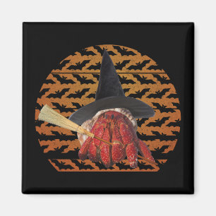 Witch Crab Funny Halloween Hermit Crab Lover Magnet