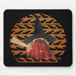Witch Crab Funny Halloween Hermit Crab Lover Mouse Pad