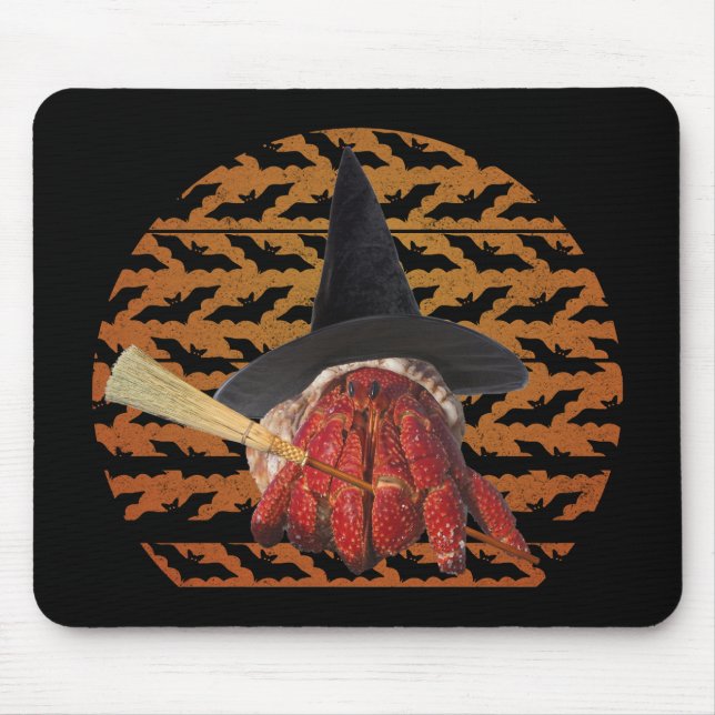 Witch Crab Funny Halloween Hermit Crab Lover Mouse Pad (Front)