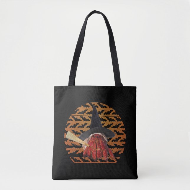 Witch Crab Funny Halloween Hermit Crab Lover Tote Bag (Front)