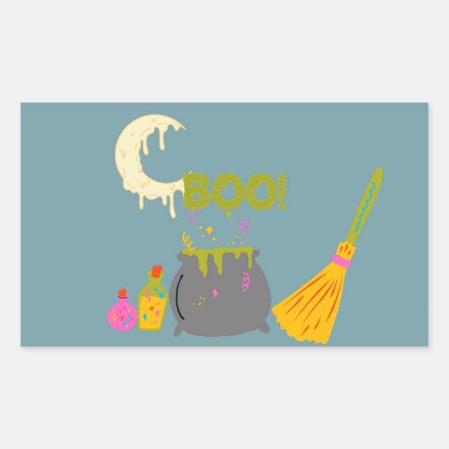 Witch Craft Stickers: Brew Your Magic Rectangular Sticker (Front)