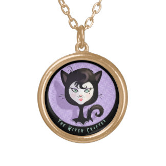 Witch Crafter Halloween magic Gold Plated Necklace