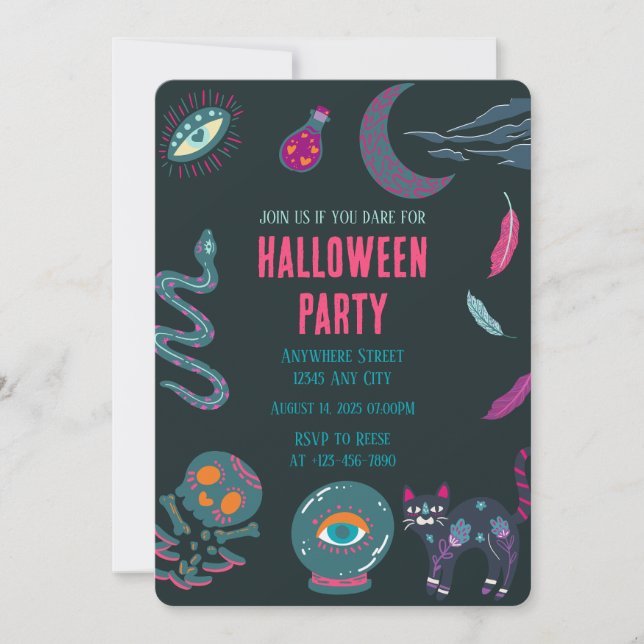 Witch Crafts Halloween Party Invitation (Front)